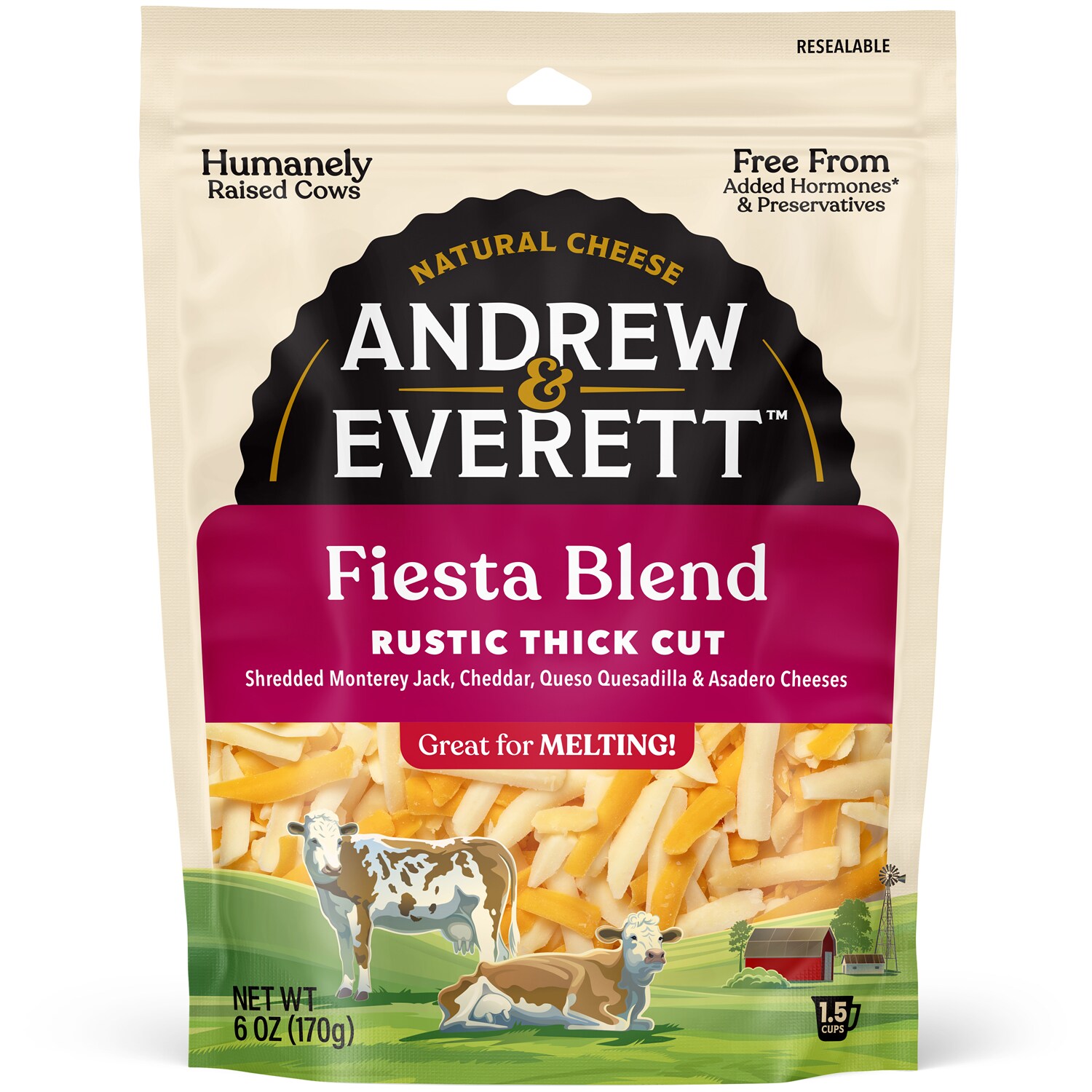 Andrew & Everett Rustic Thick Cut Shredded Fiesta Blend