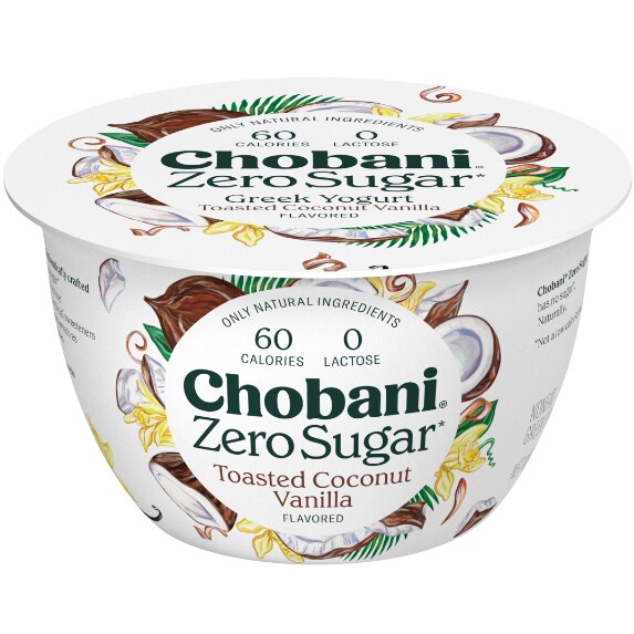 Chobani Zero Sugar Greek Yogurt, Toasted Coconut Vanilla