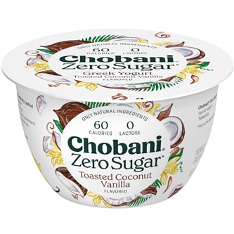 Chobani Zero Sugar Greek Yogurt, Toasted Coconut Vanilla