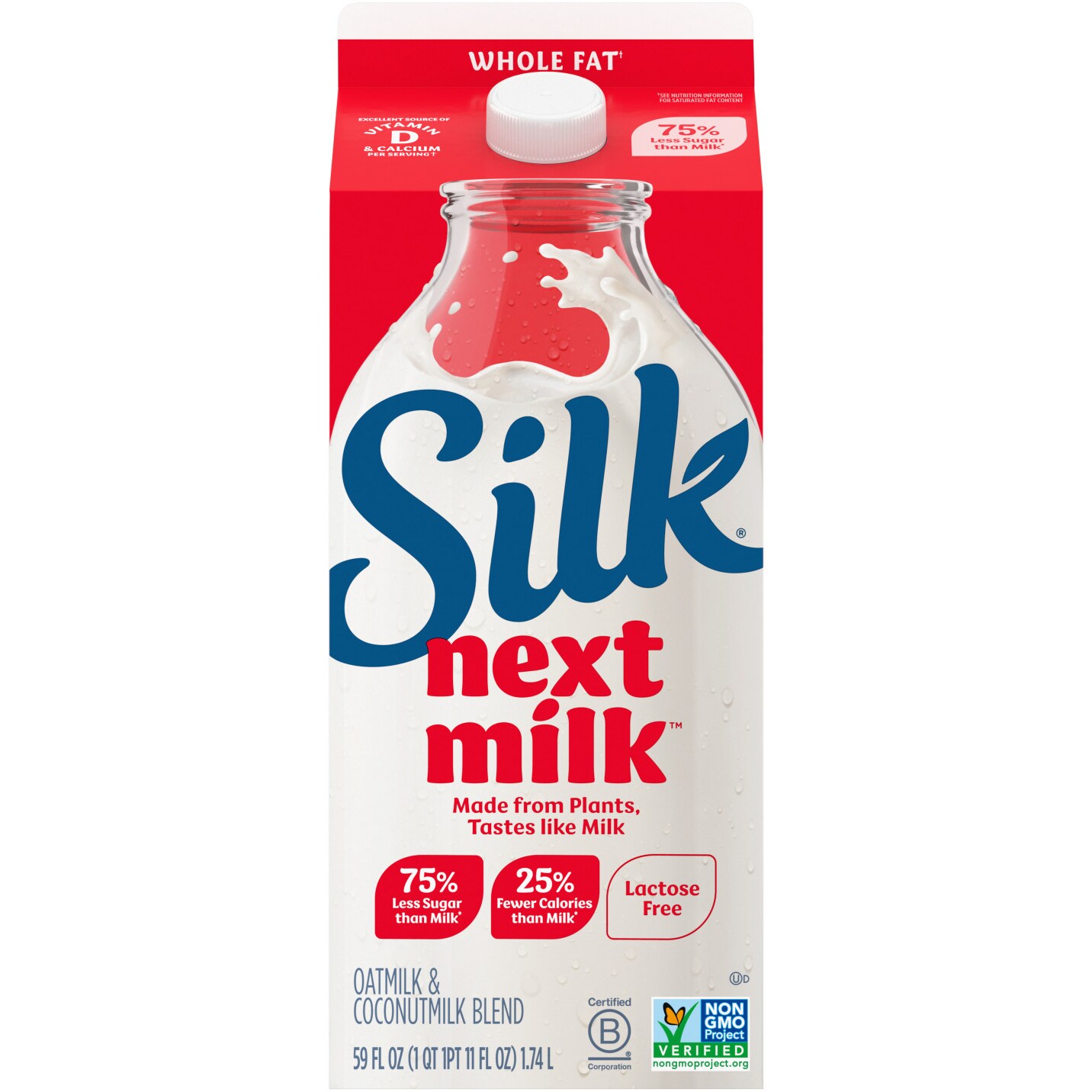 Silk Nextmilk Whole Fat Plant-Based Milk, Carton