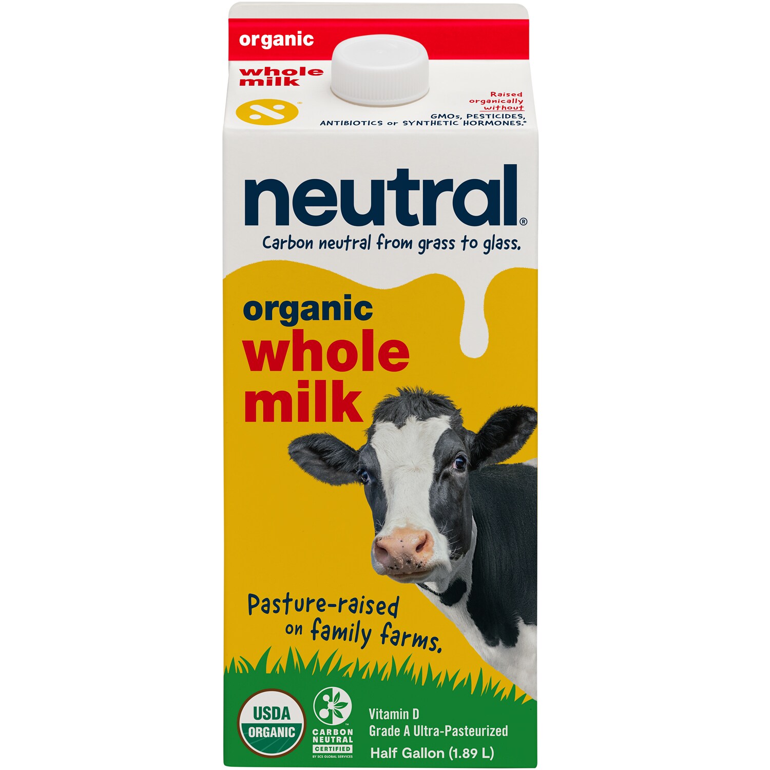 Neutral Organic Whole Milk, Ultra-Pasteurized, Carton