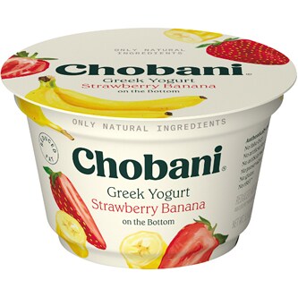 Chobani Low-Fat Greek Yogurt, Strawberry Banana on the Bottom