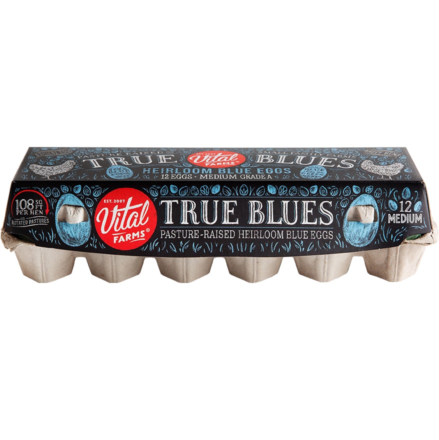 Vital Farms Pasture-Raised Heirloom Medium Blue Eggs, Dozen