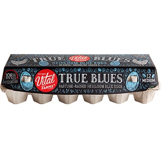Vital Farms Pasture-Raised Heirloom Medium Blue Eggs, Dozen
