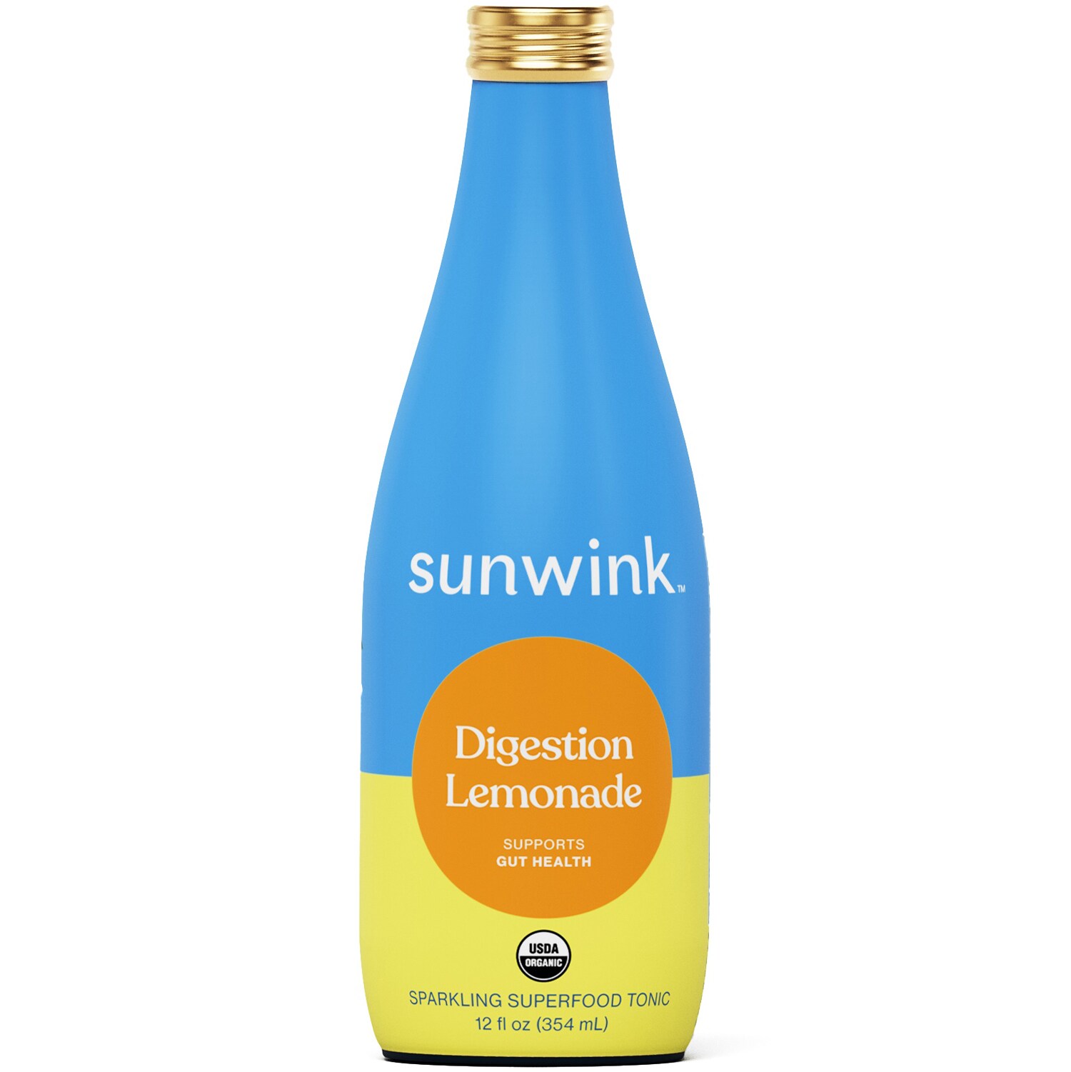 Sunwink Sparkling Tonic, Digestion Lemon, Glass Bottle