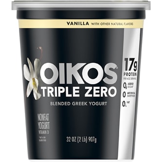 Dannon Oikos Triple Zero Greek Nonfat Yogurt, Vanilla