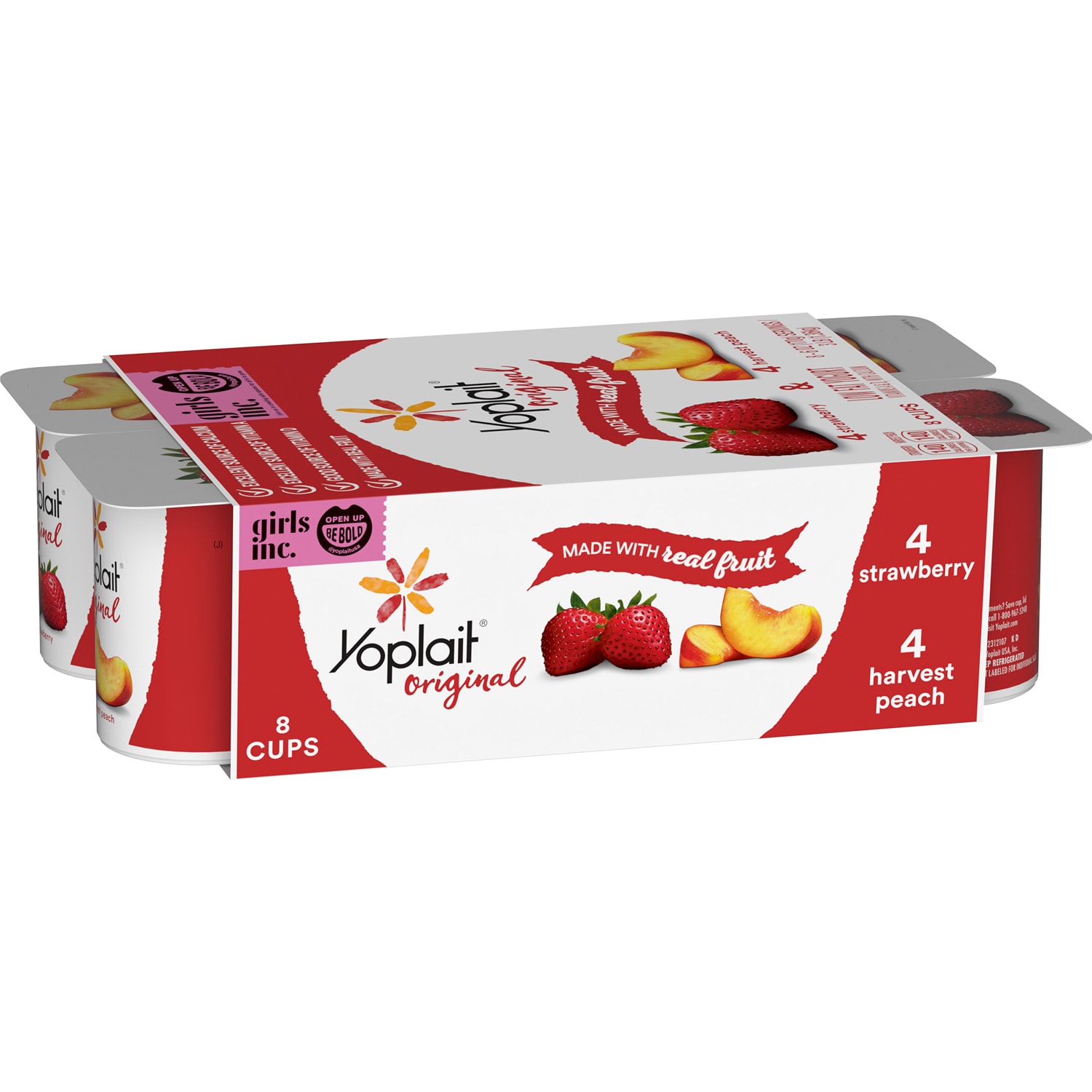 Yoplait Original Low Fat Yogurt, Strawberry & Harvest Peach