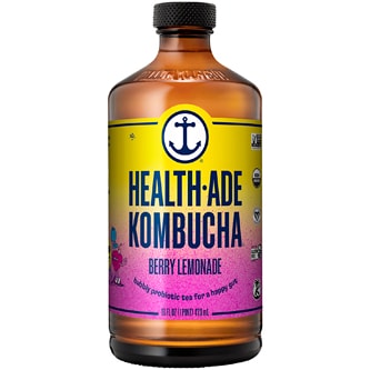 Health-Ade Kombucha, Berry Lemonade, Glass Bottle