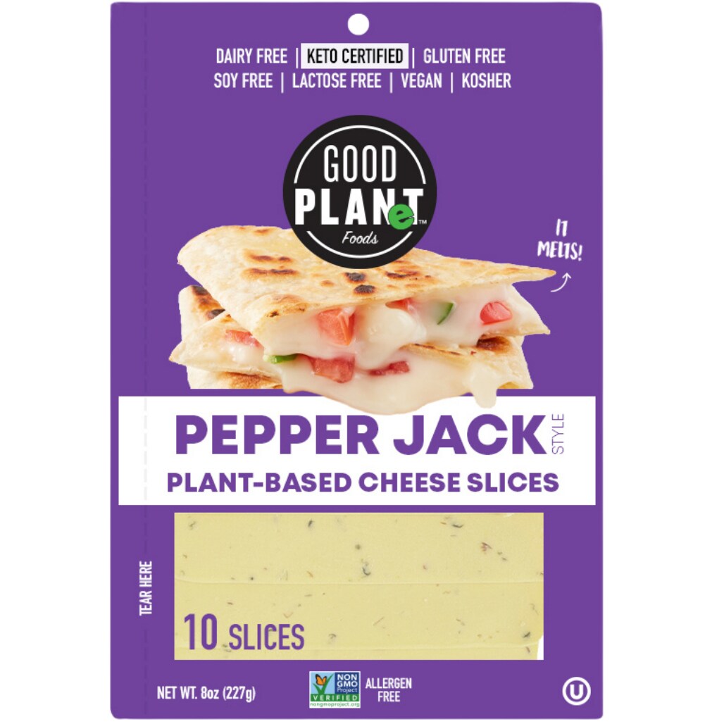 GOOD PLANeT Foods Plant-Based Cheese, Pepper Jack Slices