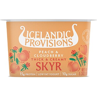 Icelandic Provisions Thick & Creamy Skyr, Peach & Cloudberry