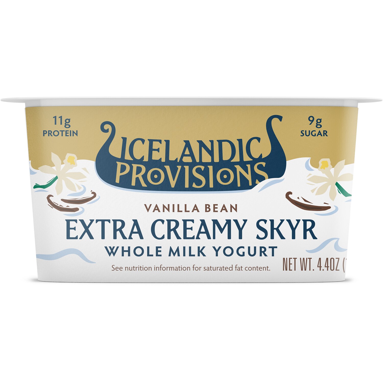 Icelandic Provisions Extra Creamy Skyr Whole Milk Yogurt, Vanilla Bean