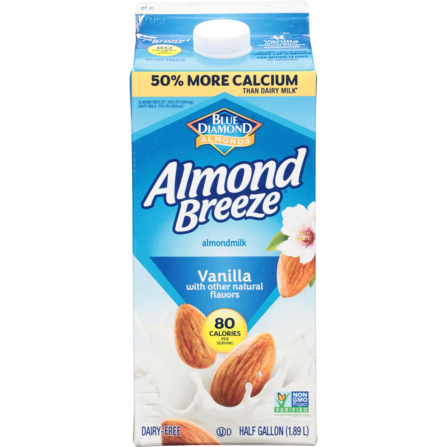 Blue Diamond Almond Breeze Almond Milk, Vanilla, Carton