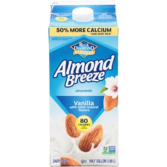 Blue Diamond Almond Breeze Almond Milk, Vanilla, Carton