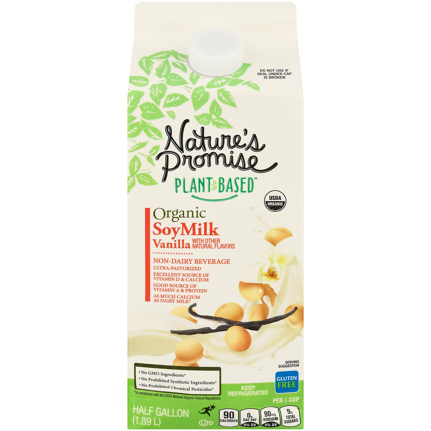 Nature's Promise Organic Soymilk, Vanilla, Carton
