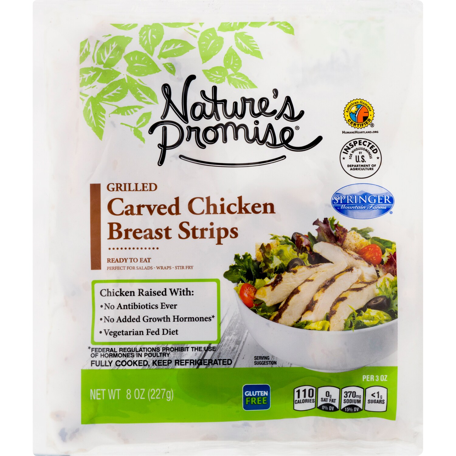 Nature's Promise Carved Chicken Breast Strips, Grilled