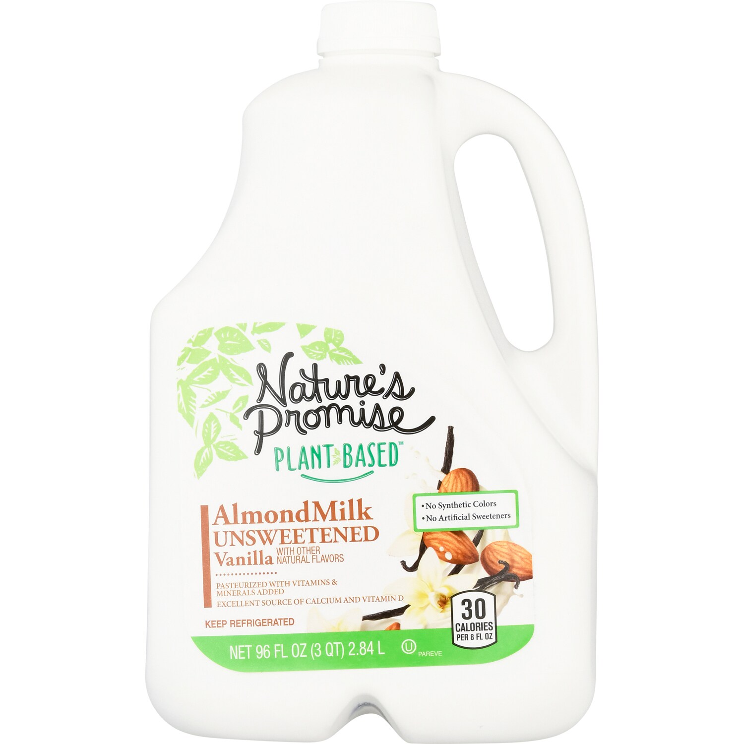 Nature's Promise Almondmilk, Unsweetened Vanilla, Plastic Bottle