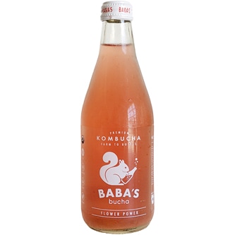 Baba's Bucha Organic Kombucha, Flower Power, Glass Bottle