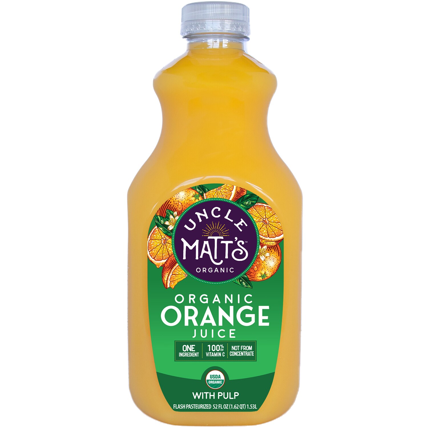Uncle Matt's Organic Orange Juice with Pulp, Plastic Bottle