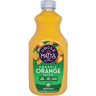 Uncle Matt's Organic Orange Juice with Pulp, Plastic Bottle