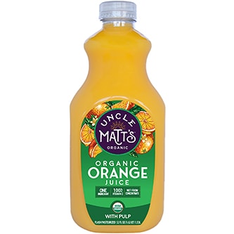 Uncle Matt's Organic Orange Juice with Pulp, Plastic Bottle