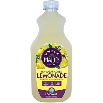 Uncle Matt's Organic Lemonade, No Sugar Added, Plastic Bottle