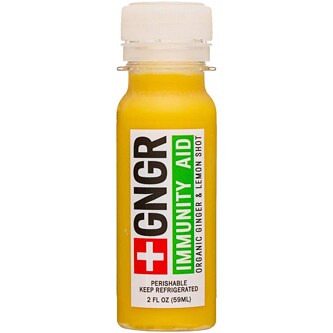 GNGR Organic Immunity Aid Shot, Ginger & Lemon, Plastic Bottle 