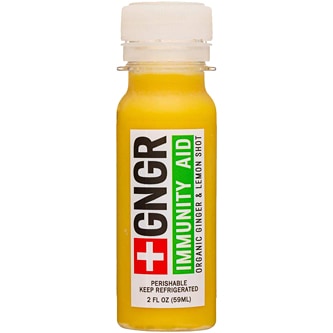 GNGR Organic Immunity Aid Shot, Ginger & Lemon, Plastic Bottle 