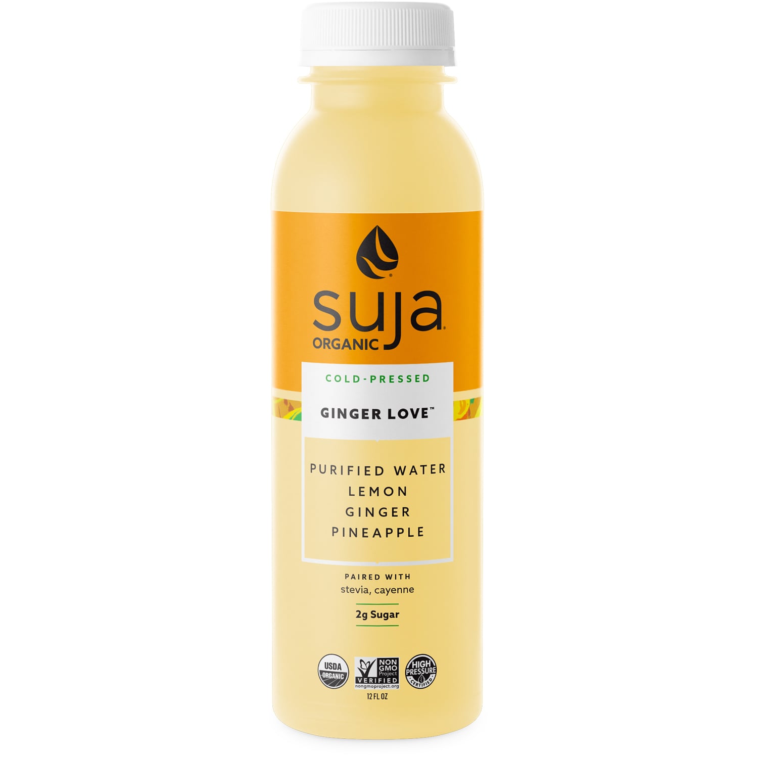 Suja Organic Cold Pressed Juice, Ginger Love, Plastic Bottle
