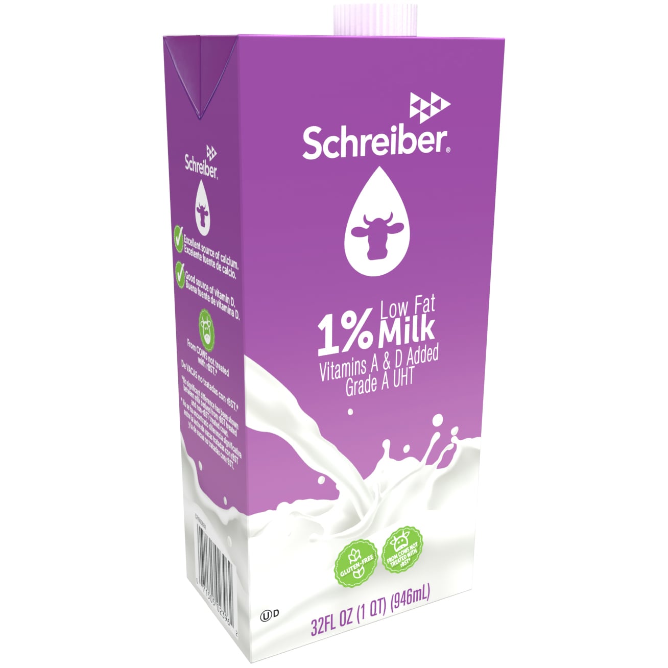 Schreiber 1% Low Fat Milk, Carton 