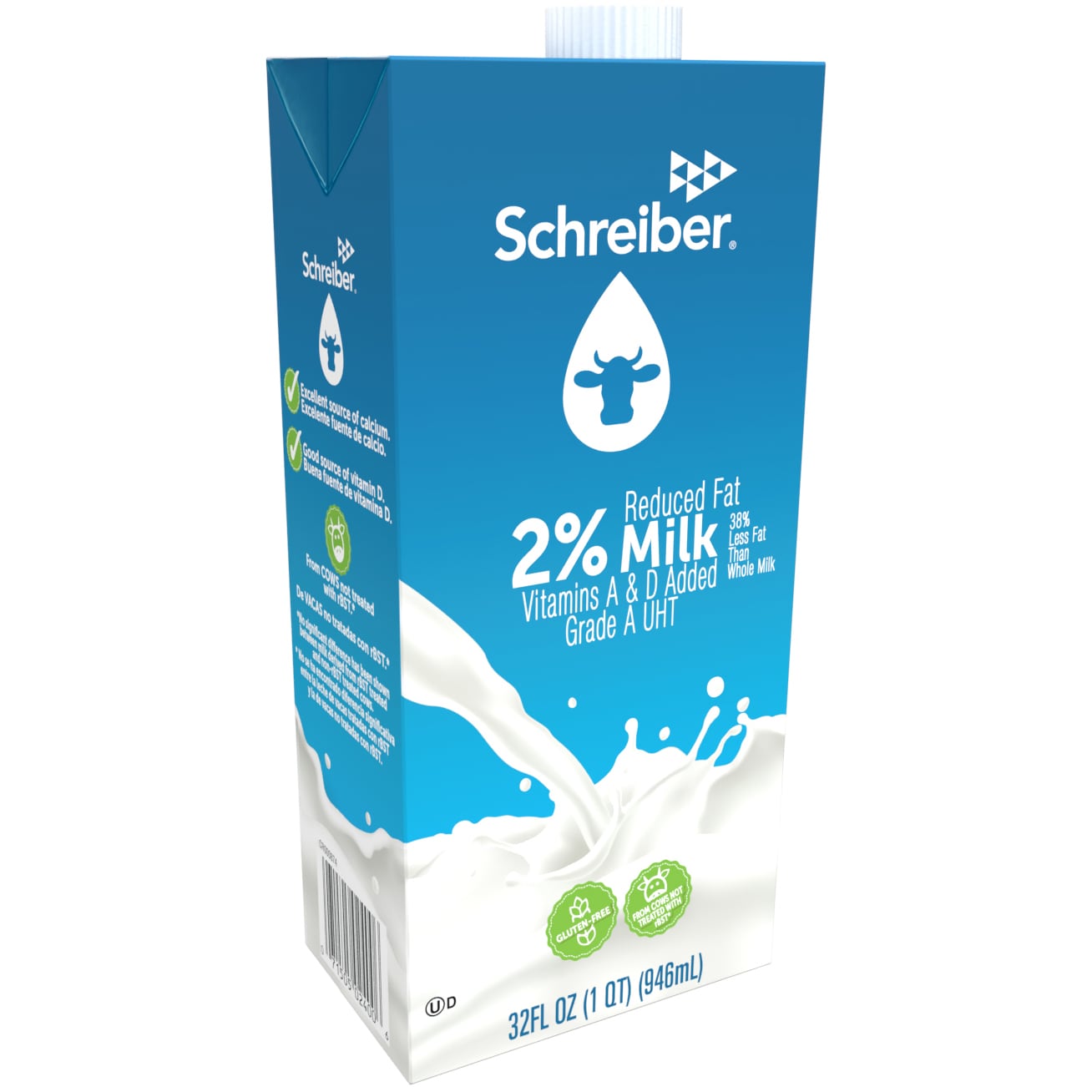 Schreiber 2% Reduced Fat Milk, Carton
