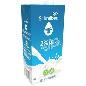 Schreiber 2% Reduced Fat Milk, Carton