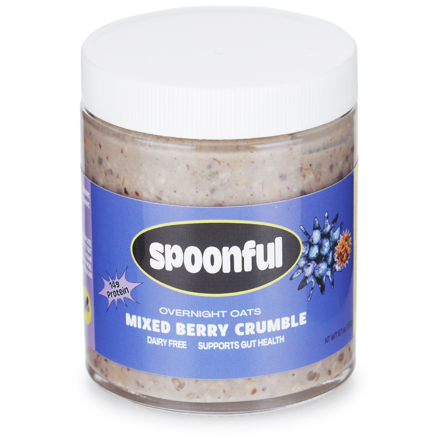 Spoonful Ready-to-Eat Protein Oatmeal, Mixed Berry Crumble