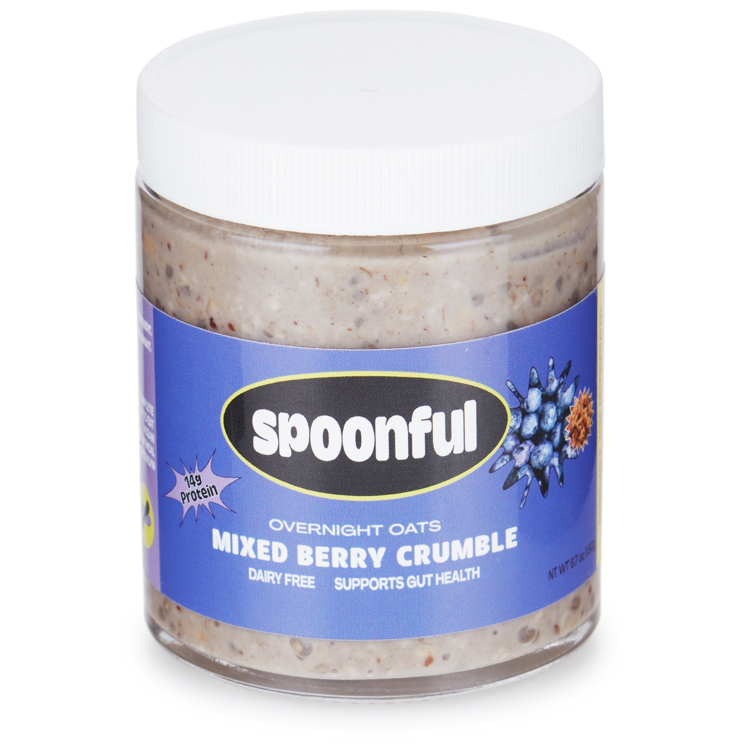 Spoonful Ready-to-Eat Protein Oatmeal, Mixed Berry Crumble