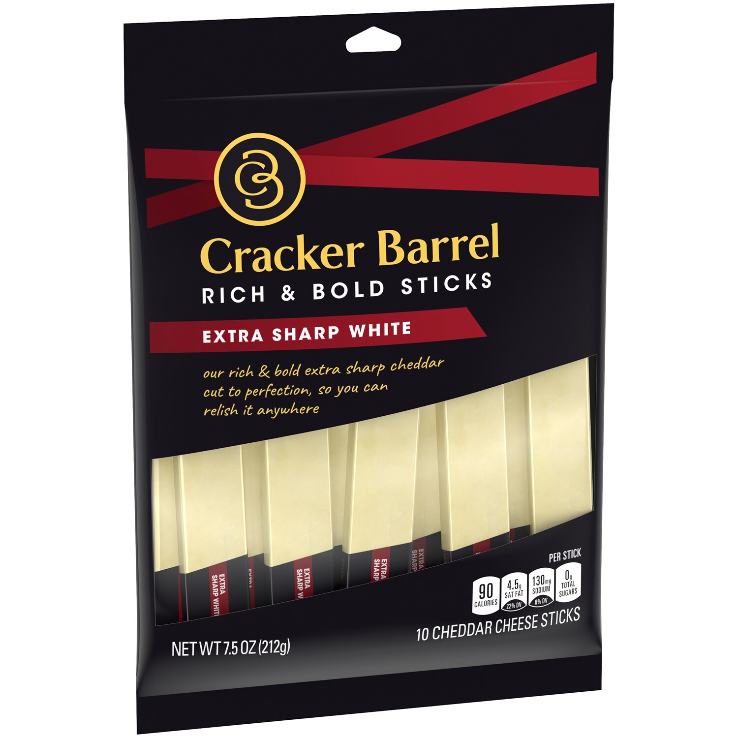 Cracker Barrel Rich & Bold Sticks, Extra Sharp White