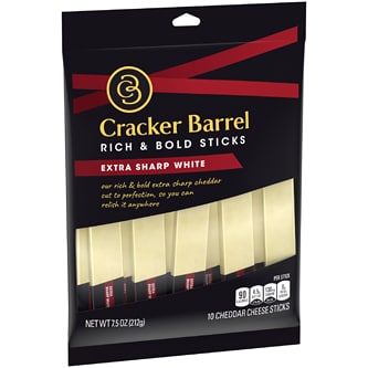 Cracker Barrel Rich & Bold Sticks, Extra Sharp White
