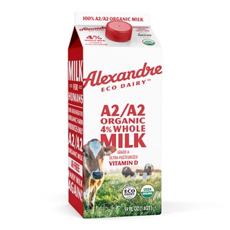 Alexandre A2/A2 Organic 4% Whole Milk, Carton
