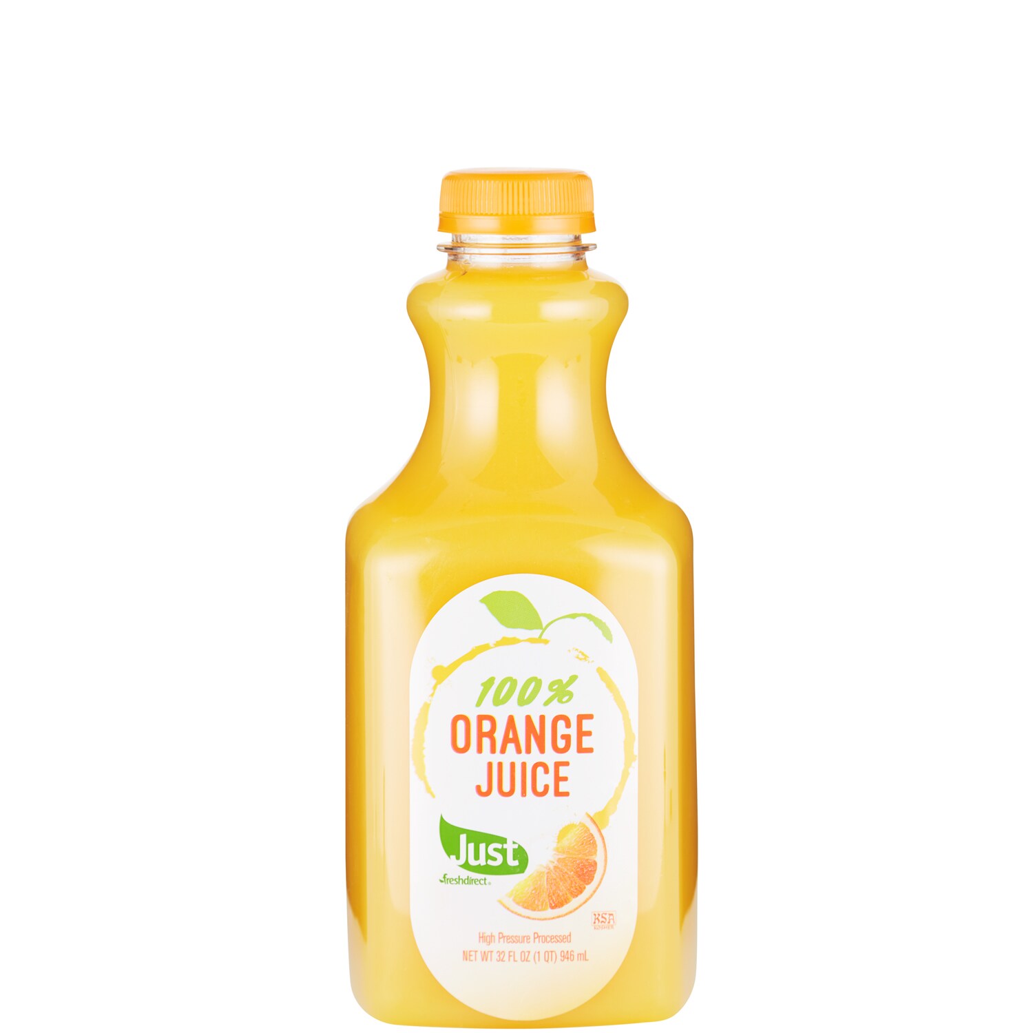 Just FreshDirect 100% Orange Juice, Plastic Bottle