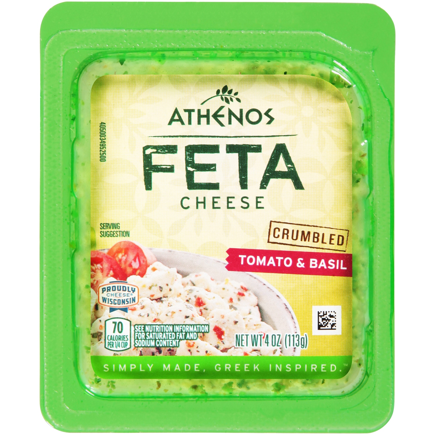 Athenos Crumbled Feta Cheese, Tomato & Basil