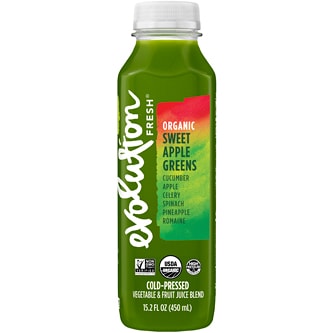Evolution Fresh Cold-Pressed Organic Juice Blend, Sweet Apple Greens, Plastic Bottle