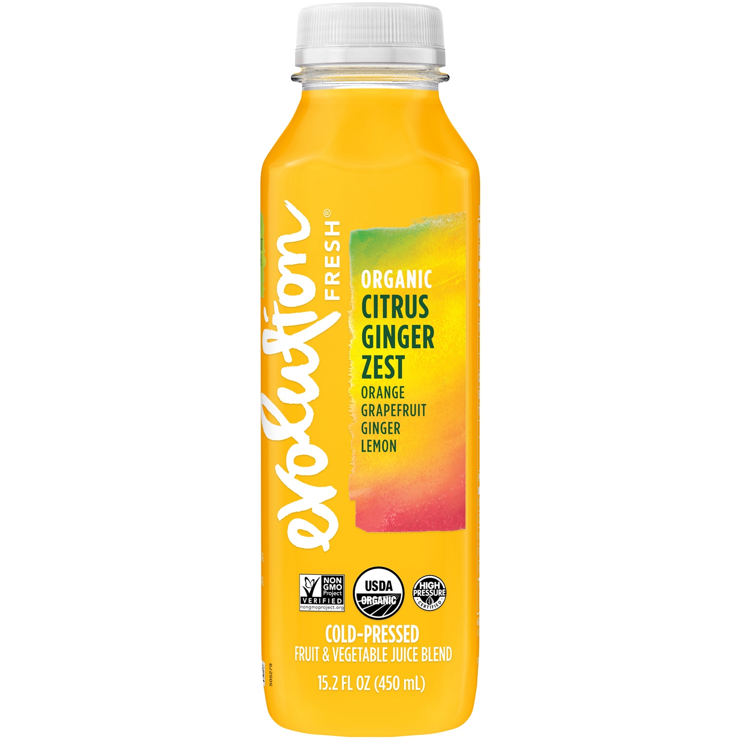 Evolution Fresh Cold-Pressed Organic Juice Blend, Citrus Ginger Zest, Plastic Bottle