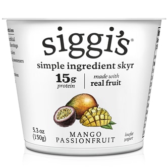 Siggi's Skyr Simple Ingredient Icelandic-Style Strained Low-Fat Yogurt, Mango Passion Fruit