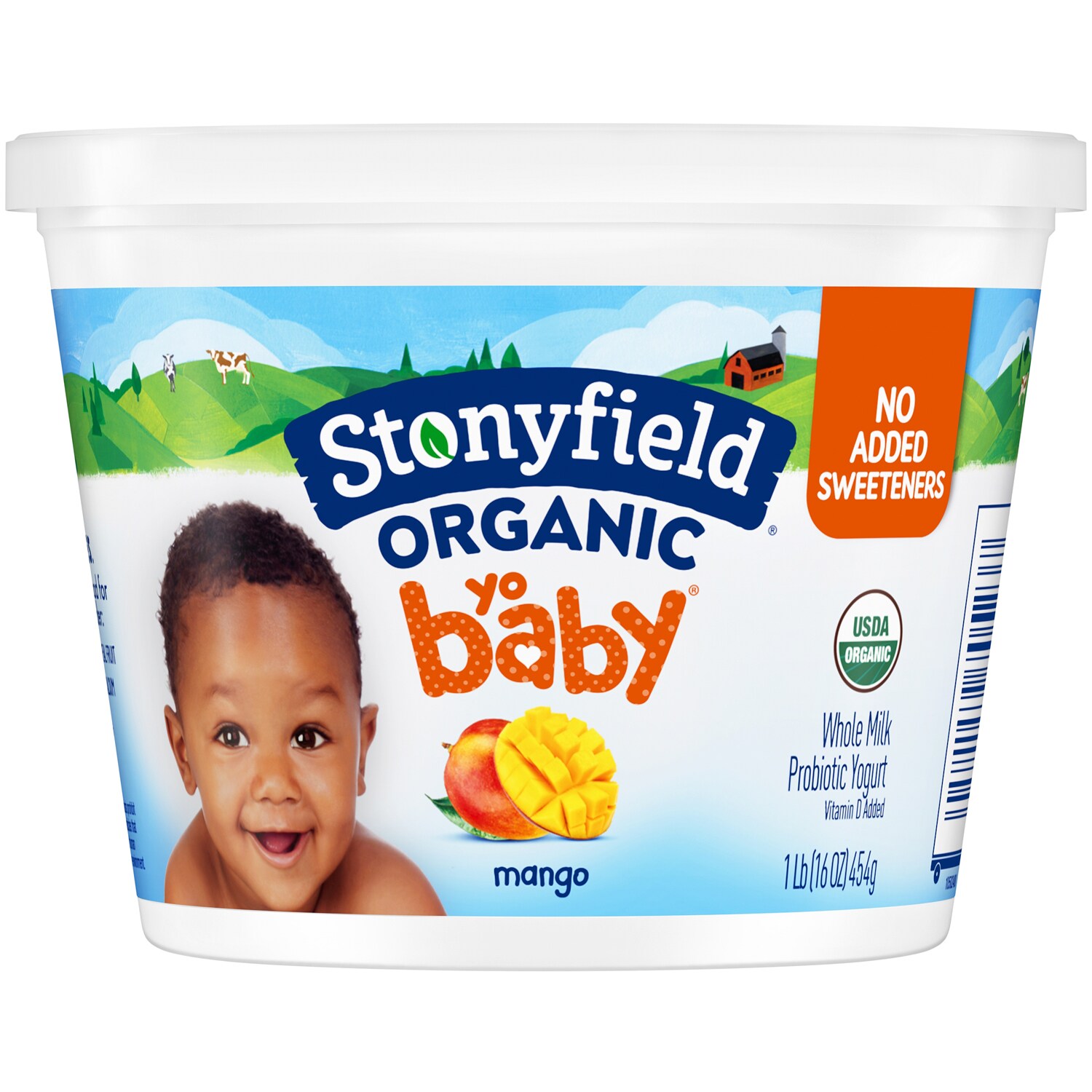 Stonyfield Organic YoBaby Whole Milk Yogurt Cup, Mango
