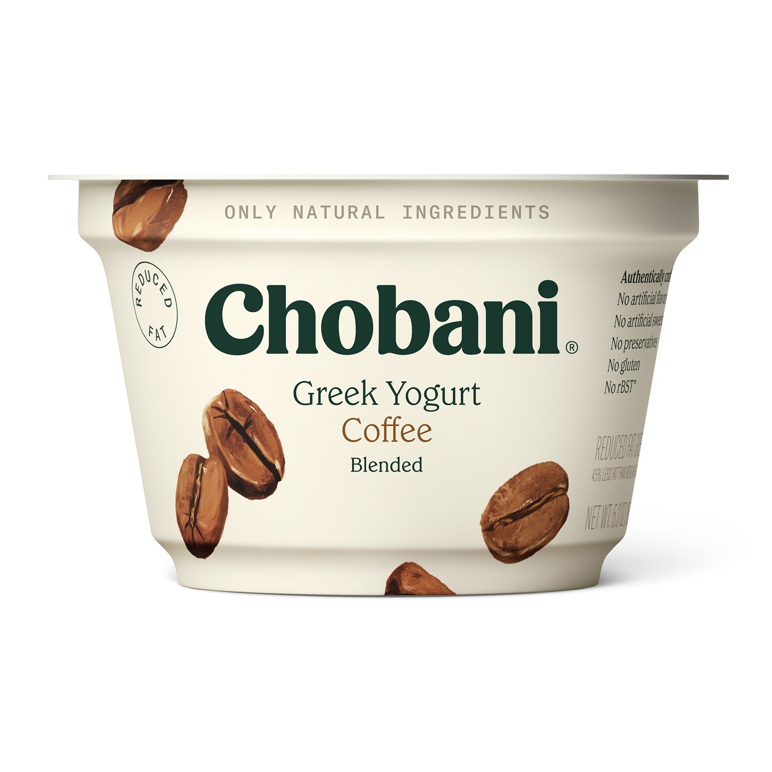 Chobani Reduced Fat Greek Yogurt, Coffee Blended