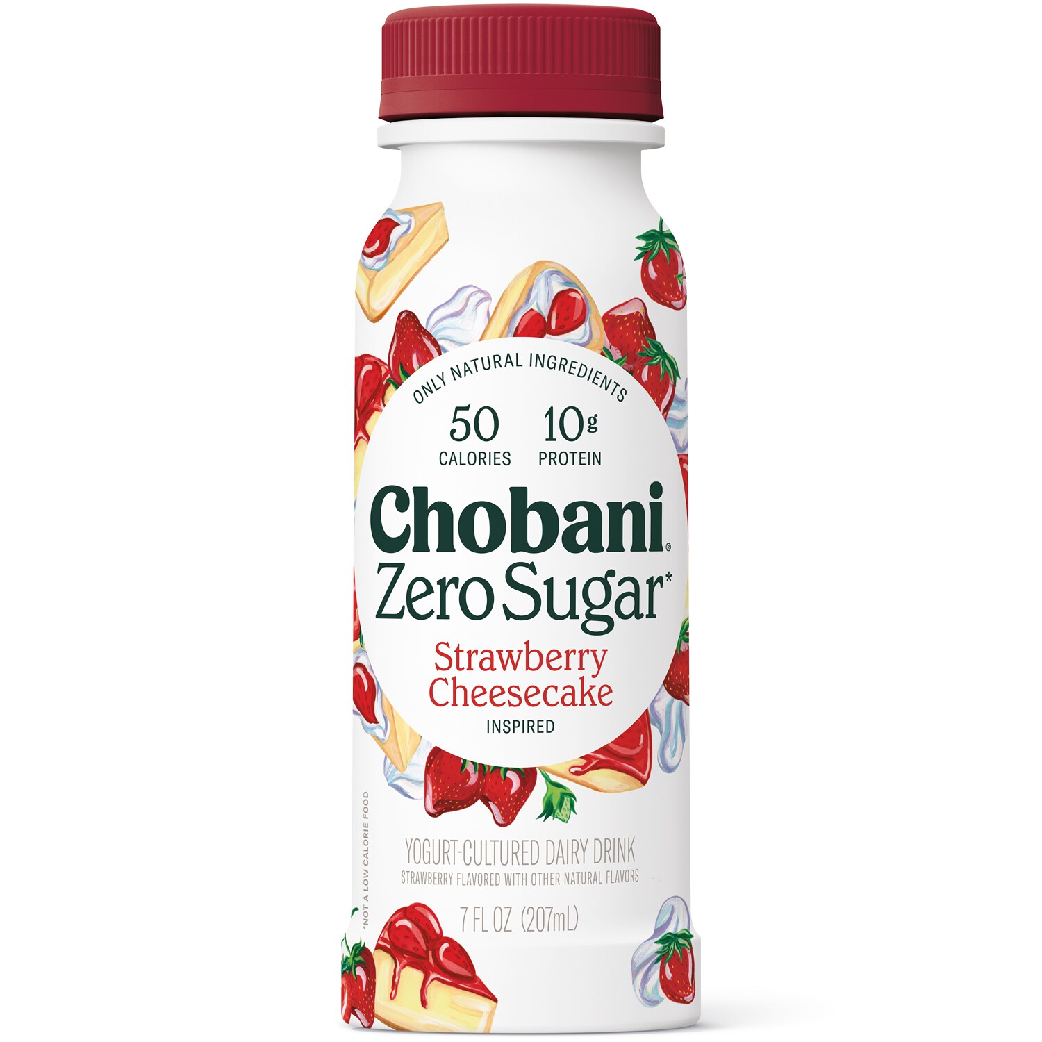 Chobani Zero Sugar Greek Yogurt Drink, Strawberry Cheesecake