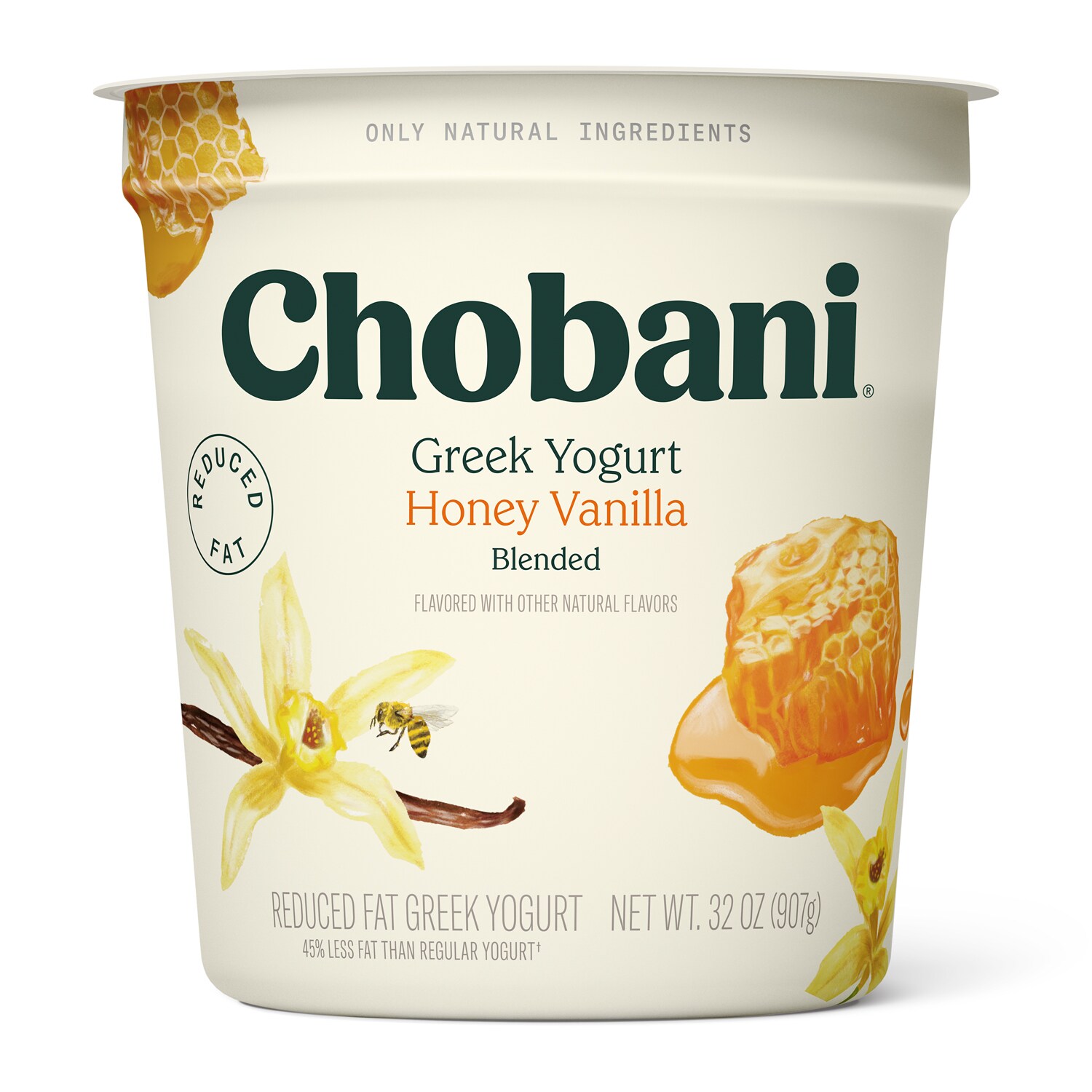 Chobani Reduced Fat Greek Yogurt, Honey Vanilla Blended