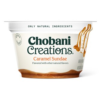 Chobani Creations Greek Yogurt, Caramel Sundae