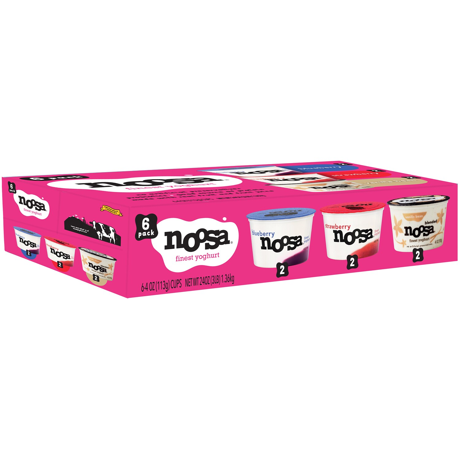 Noosa Finest Yoghurt, Blueberry, Strawberry, Vanilla Bean