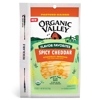 Organic Valley Spicy Cheddar Cheese Slices