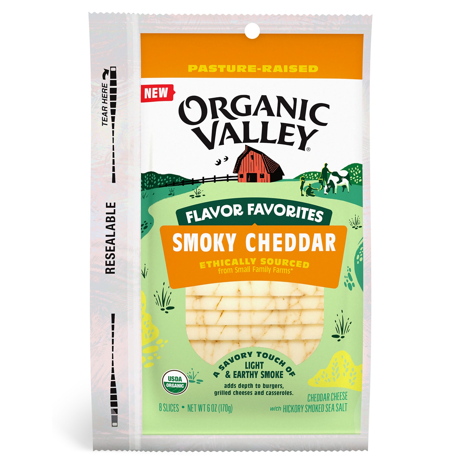 Organic Valley Smoky Cheddar Cheese Slices