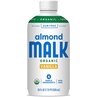 MALK Organic Almond Milk, Vanilla, Plastic Bottle